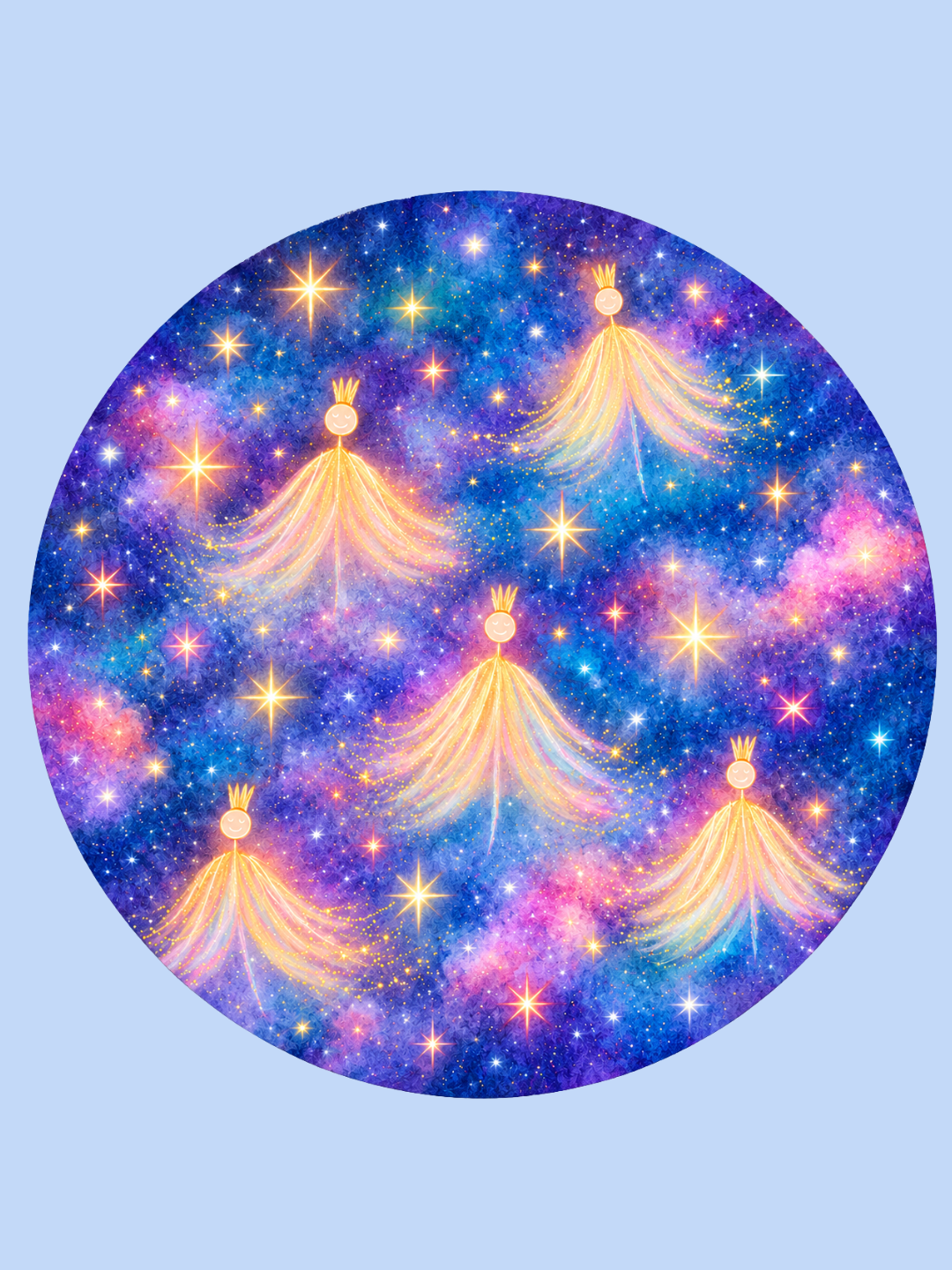 Round Wall Sticker Blue Magic