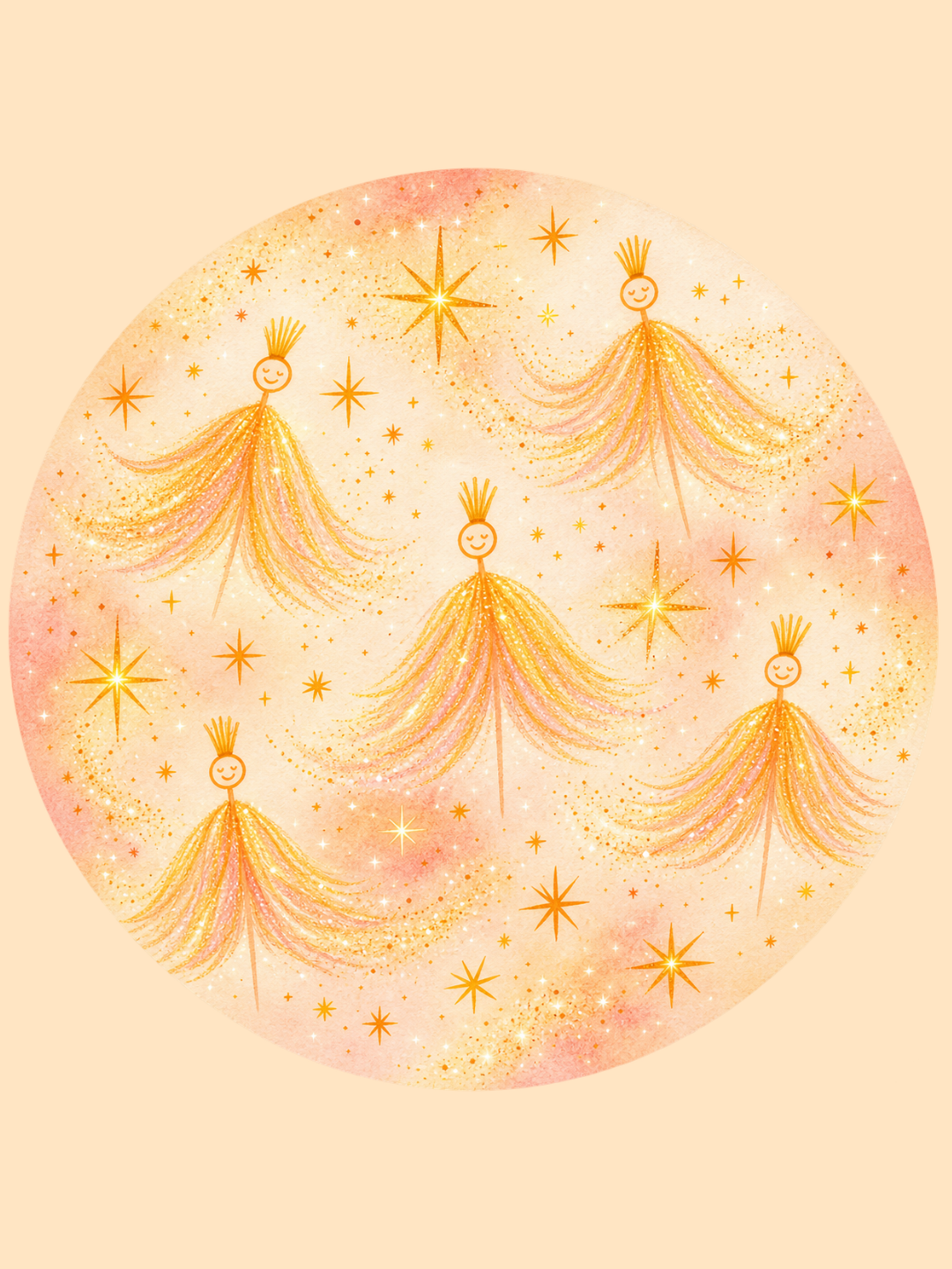 Round Wall Sticker Pink Magic