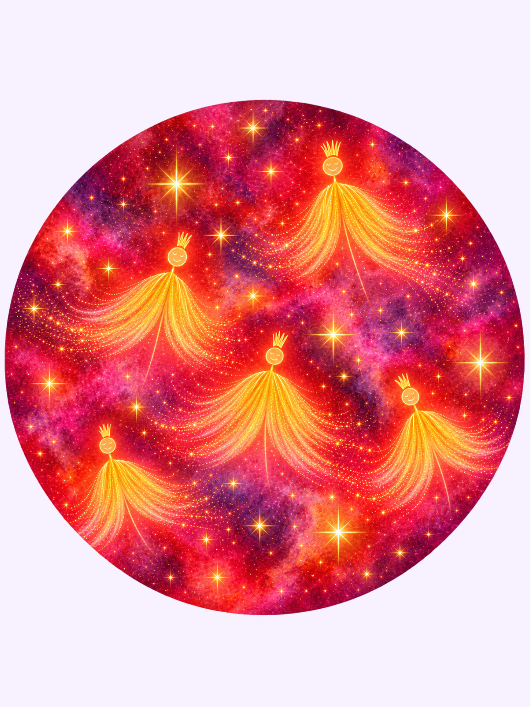 Round Wall Sticker Red Magic