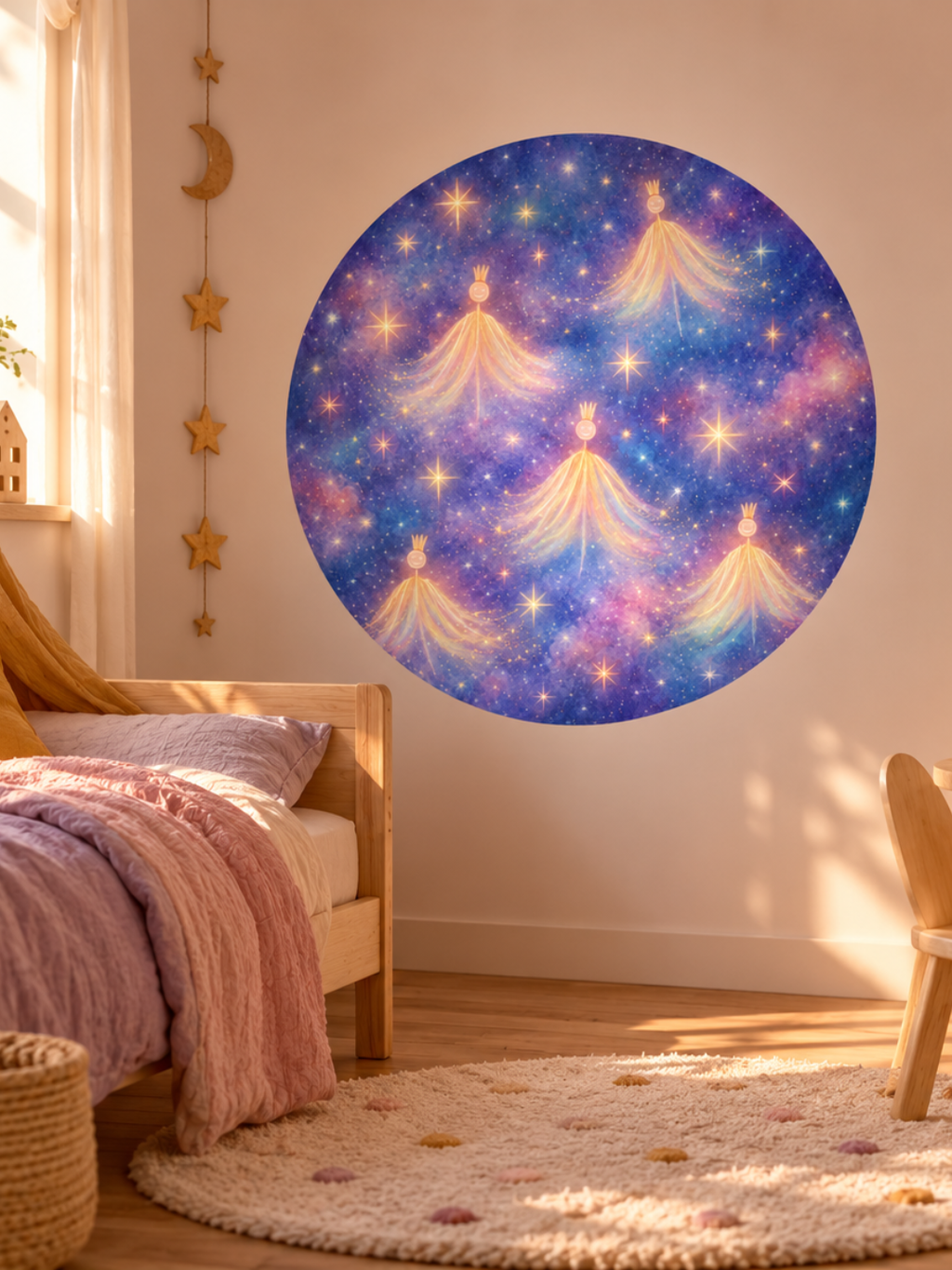 Round Wall Sticker Blue Magic