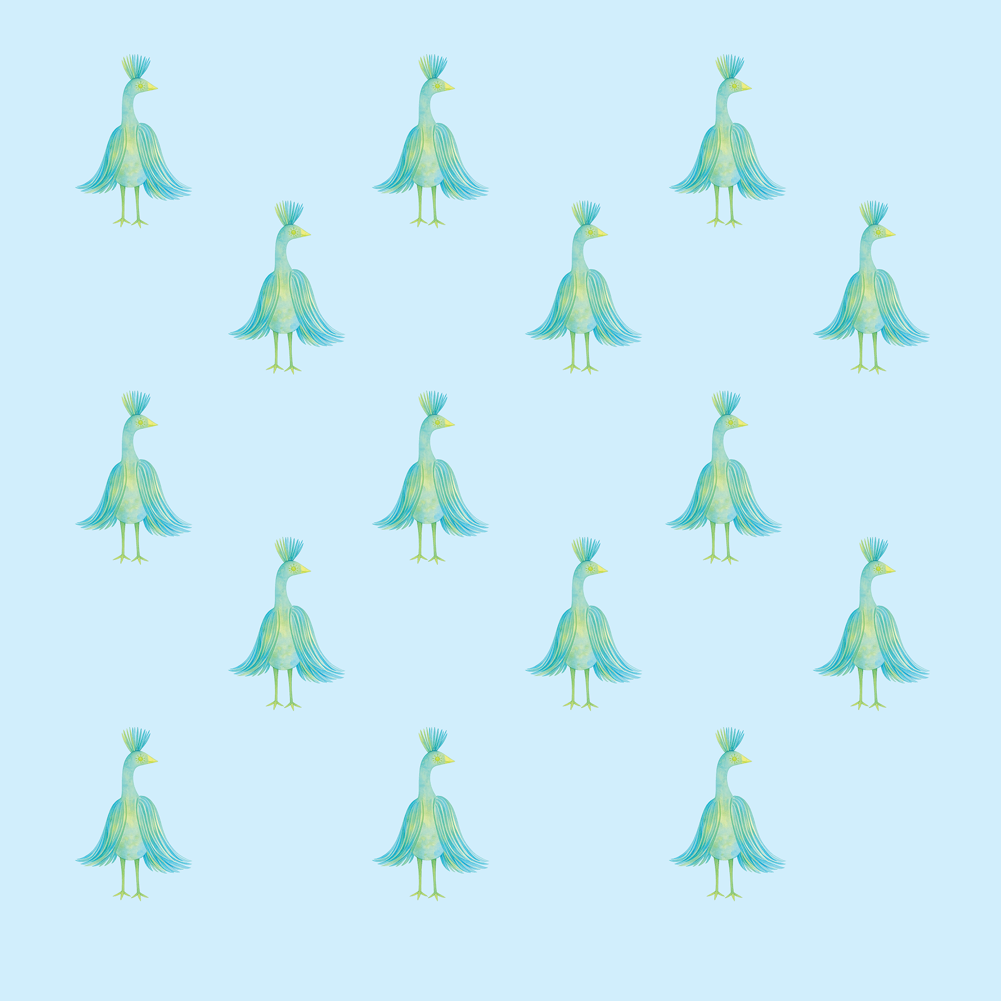 Crowned Birds Wallpaper
