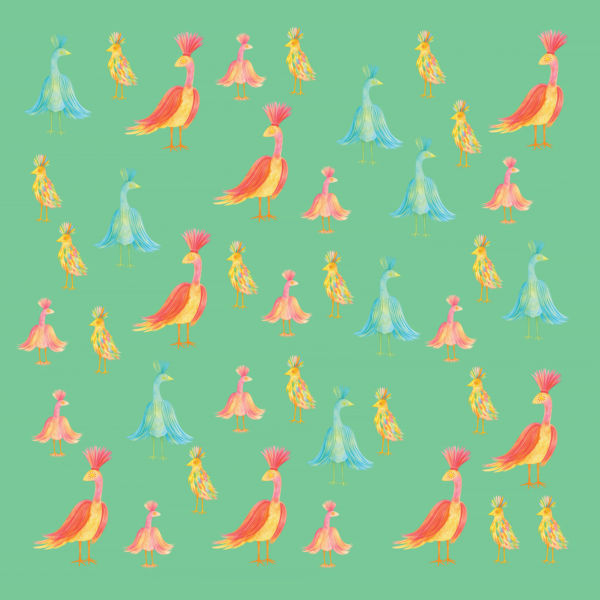 Colorful Birds Wallpaper