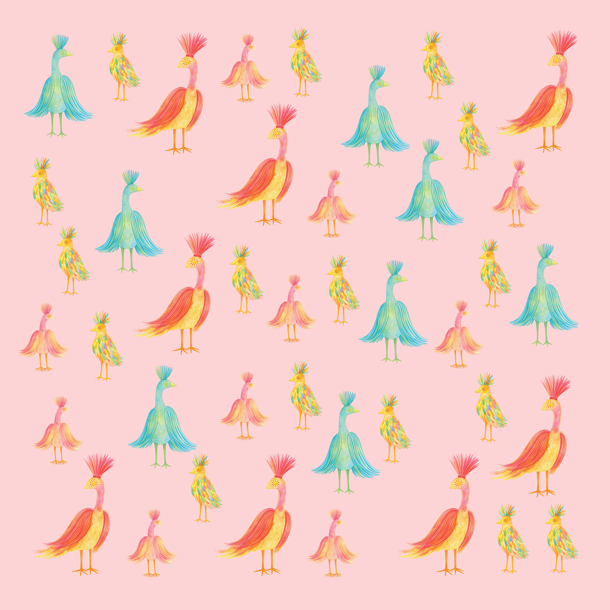 Colorful Birds Wallpaper