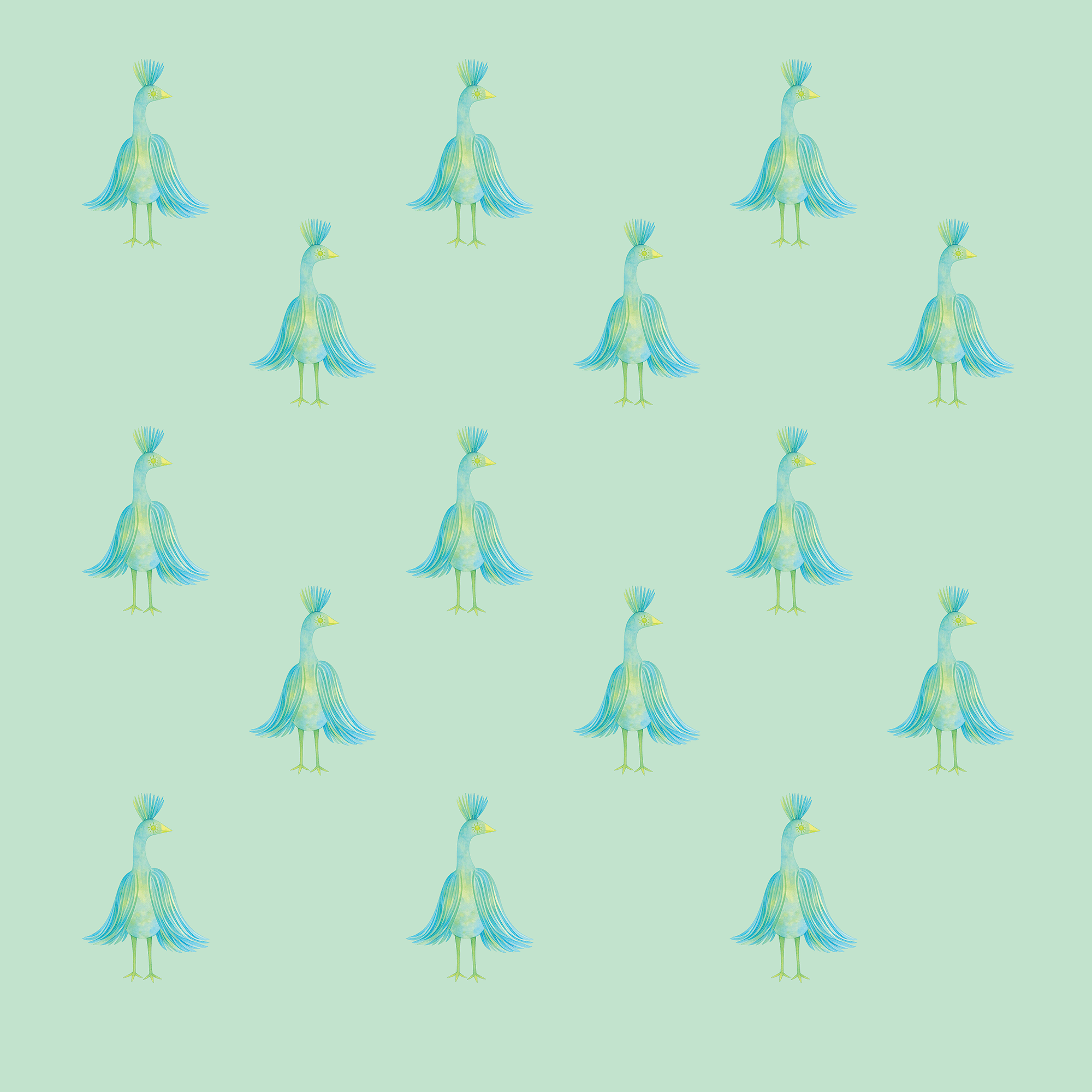 Crowned Birds Wallpaper